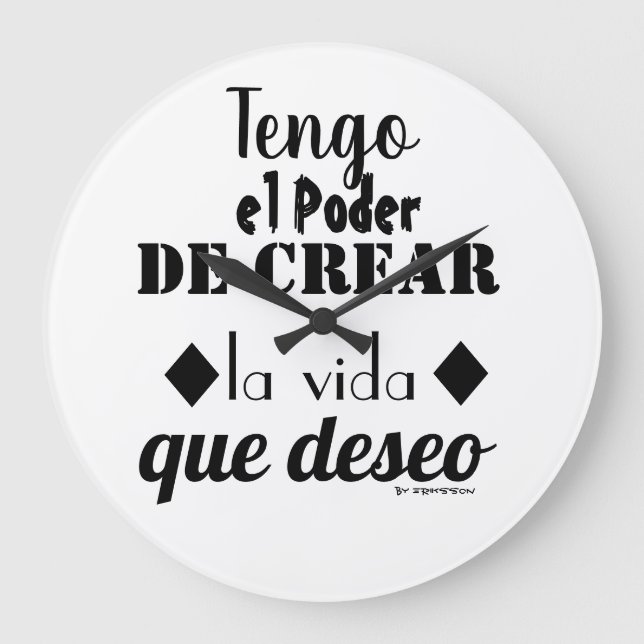 Reloj de Pared Motivacional Large Clock (Front)