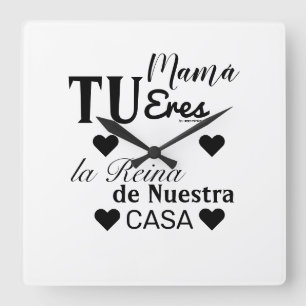 reloj dia de la madre square wall clock
