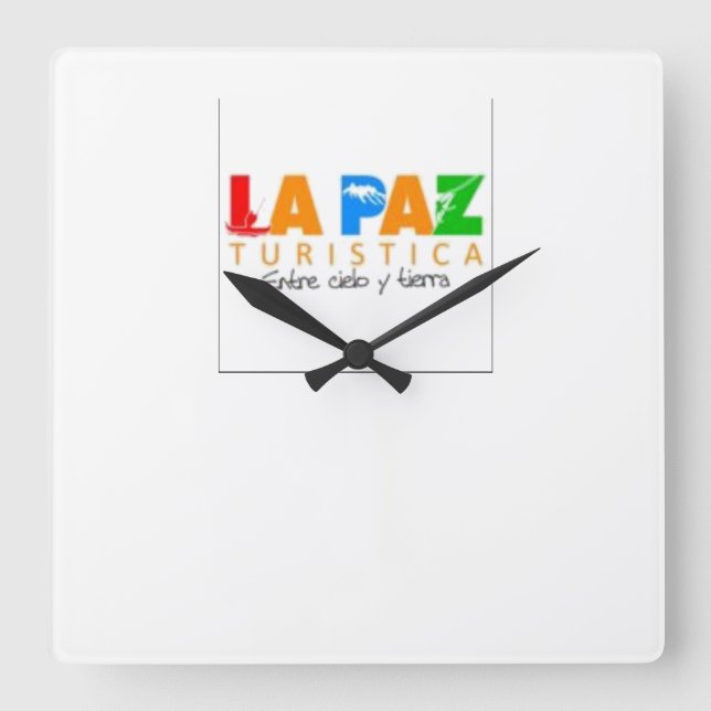 Reloj La Paz entre cielo y tierra Square Wall Clock (Front)