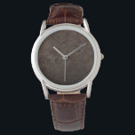 Reloj marron simple watch<br><div class="desc">Un reloj simple la correa es cuero marrón ,  el fondo también es marrón</div>