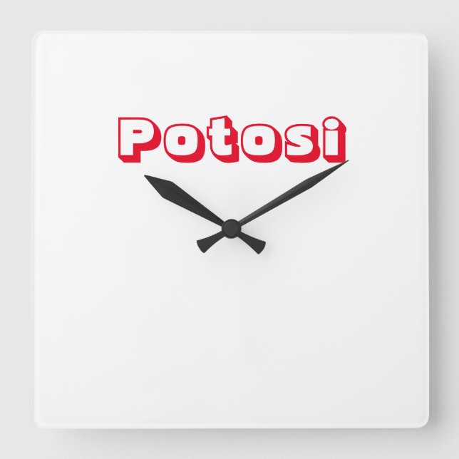 Reloj Potosi Square Wall Clock (Front)
