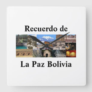 Reloj recuerdo woollen Peace Bolivia Square Wall Clock