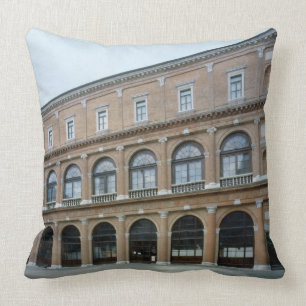 Remaining wing of a monastery, now the Academy of Throw Pillow