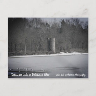 Remains of an old Silo on Delaware Lake Postcard