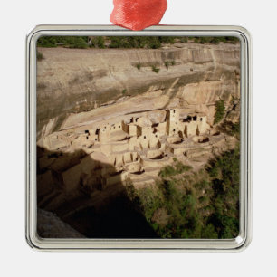 Remains of Pueblo Indian cliff dwellings Metal Ornament
