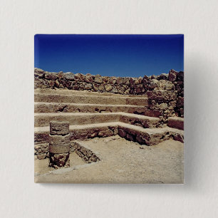 Remains of the fortress walls, c.37-31 BC 2 Inch Square Button