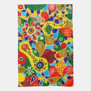 Remarkable Forms and Shapes Original Abstract Art Kitchen Towel
