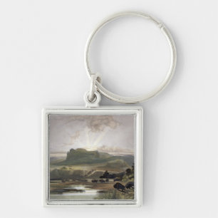 Remarkable Hills on the Upper Missouri, plate 34 f Keychain
