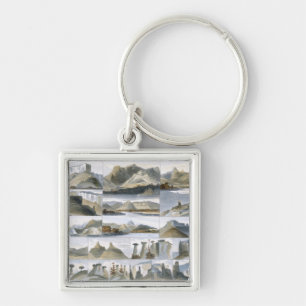 Remarkable Hills on the Upper Missouri, plate 35 f Keychain