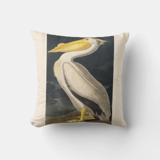 Remastered Audubon American White Pelican Throw Pillow