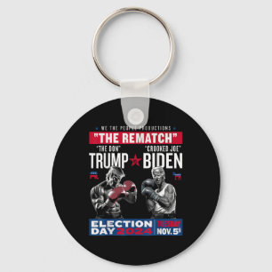 Rematch The Don And Crooked Joe Biden - Pro Trump Keychain