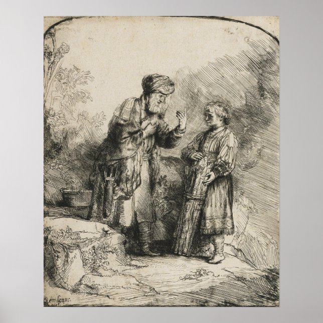 Rembrandt - Abraham and Isaac 1645 Poster (Front)