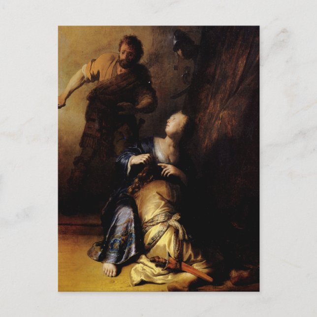 Rembrandt Art Painting Samson Postcard (Front)
