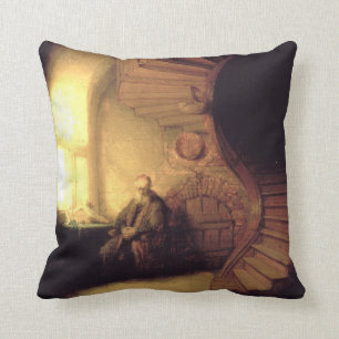 Rembrandt Art Painting Throw Pillow
