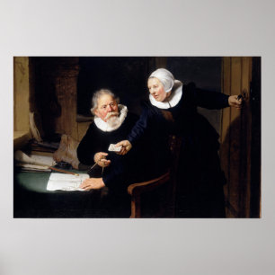 Rembrandt - Artist and Wife Griet Jans 1637 Poster