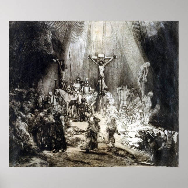 Rembrandt Christ Crucified between the Two Thieves Poster (Front)