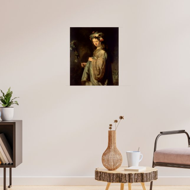 Rembrandt - Flora, popular Baroque painting, Poster (Living Room 3)