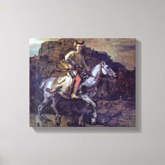 Rembrandt Harmenszoon van Rijn - The Polish Rider Canvas Print (Front)