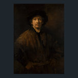 Rembrandt - Large Self-Portrait Poster<br><div class="desc">Large Self-Portrait by Rembrandt van Rijn. For more poster-ready images from Zedign Art Series Book 9 "Rembrandt van Rijn - Paintings & Drawings", visit https://books.zedign.com/zas/9.html</div>