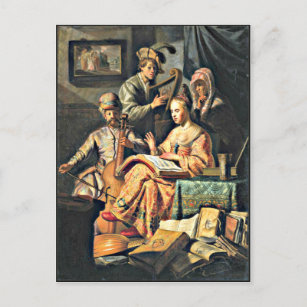 Rembrandt - Musical Allegory Postcard