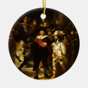 Rembrandt Nightwatch Night Watch Baroque Painting Ceramic Ornament