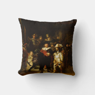 Rembrandt Nightwatch Night Watch Baroque Painting Throw Pillow