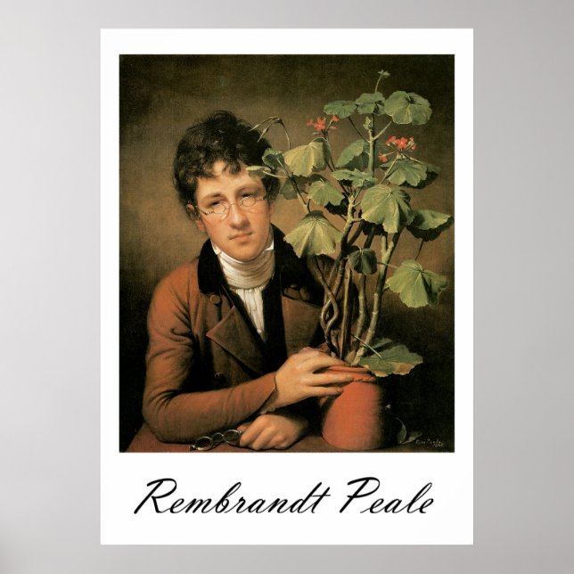 Rembrandt Peale Rubens Peale with a Geranium 1 Poster (Front)