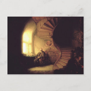Rembrandt- Philosopher in Meditation Postcard