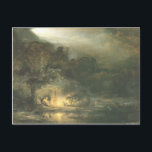 Rembrandt- Rest on the Flight to Egypt Postcard<br><div class="desc">This Baroque religious masterpiece titled, Rest on the Flight to Egypt is made by the famous painter, Rembrandt using oil on canvas in 1647. In his paintings and prints he exhibited knowledge of classical iconography, which he moulded to fit the requirements of his own experience; thus, the depiction of a...</div>