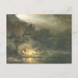 Rembrandt- Rest on the Flight to Egypt Postcard