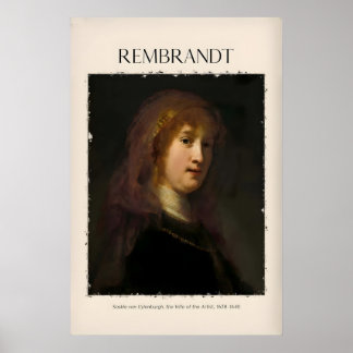 Rembrandt Saskia van Uylenburgh Portrait Print