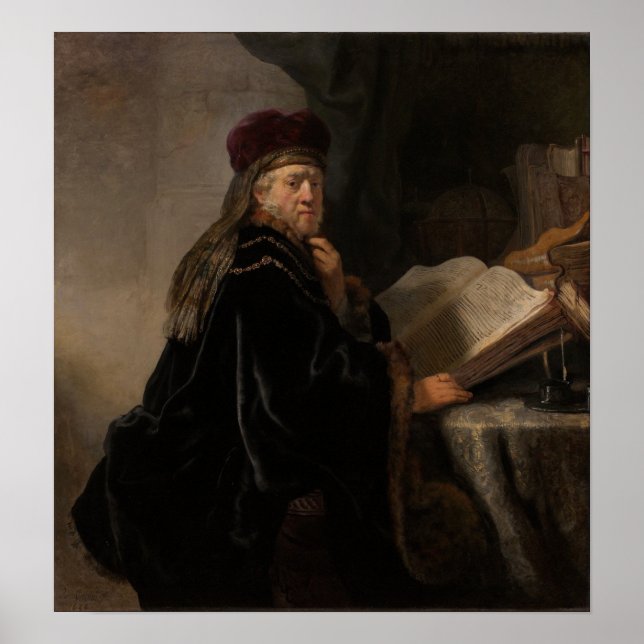 Rembrandt - Scholar At His Study Poster (Front)