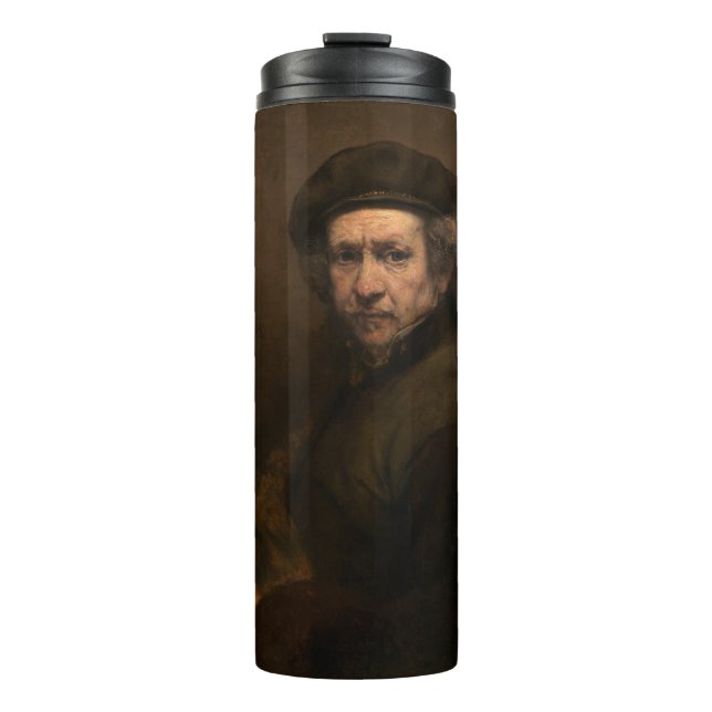 Rembrandt Self Portrait: Dutch Golden Age Painter Thermal Tumbler (Front)
