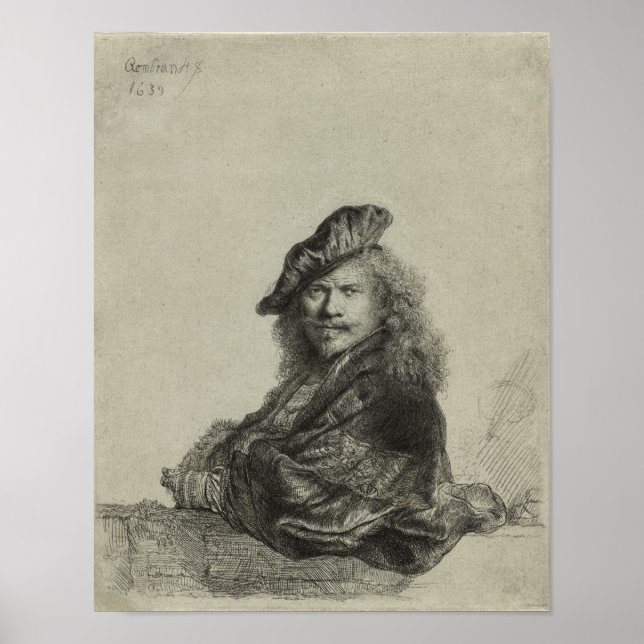 Rembrandt Self Portrait Sketch Poster (Front)