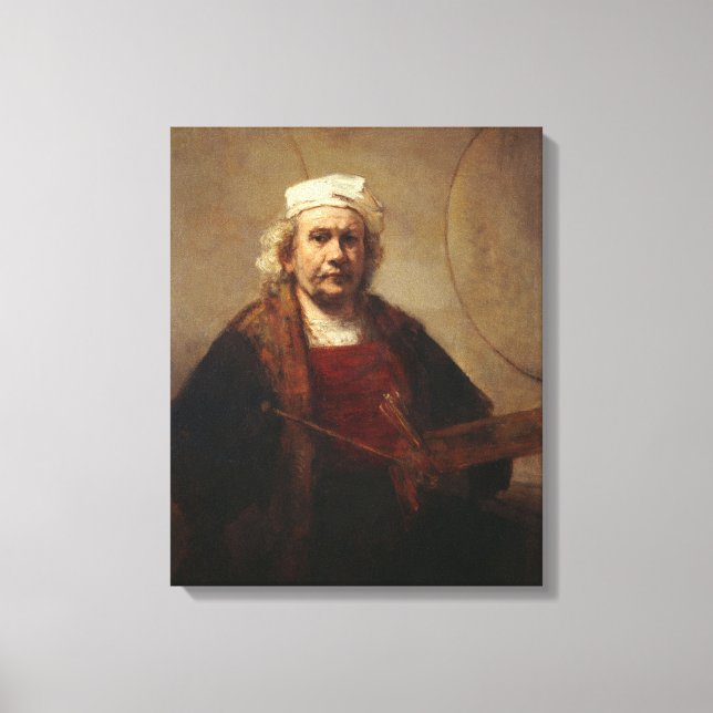 Rembrandt Self-Portrait with Two Circles Canvas Print (Front)