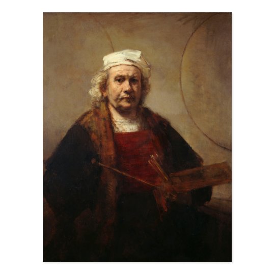 Rembrandt Self-Portrait with Two Circles Postcard