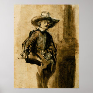 Rembrandt - Study For One Of Syndics Volkert Jansz Poster