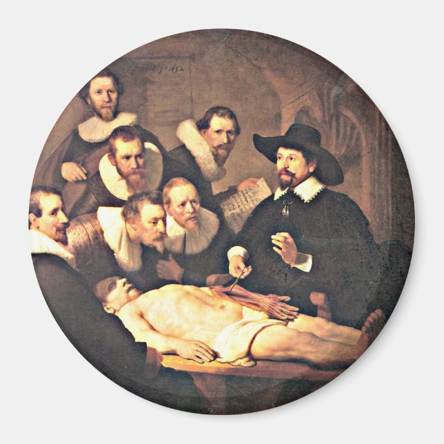 Rembrandt: The Anatomy Lesson of Dr. Nicolaes Tulp Magnet (Front)