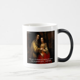 Rembrandt "The Jewish Bride" & Famous Quote Magic Mug