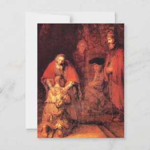 Rembrandt - The Return of Prodigal Son Postcard