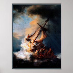 Rembrandt - The Storm of the Sea of Galilee Poster