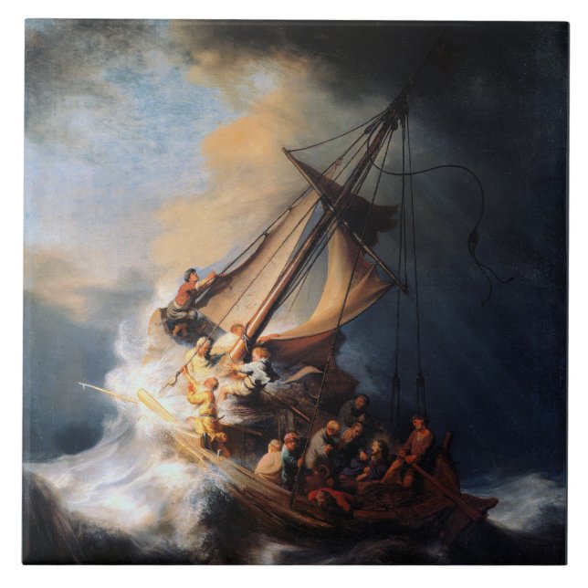 Rembrandt - The Storm of the Sea of Galilee Tile (Front)