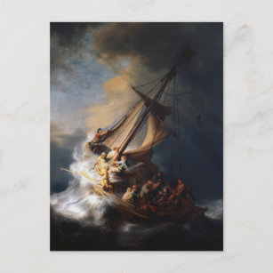 Rembrandt The Storm on the Sea of Galilee Postcard