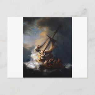 Rembrandt The Storm on the Sea of Galilee Postcard