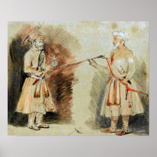 Rembrandt - Two Indian Noblemen 1654 Poster