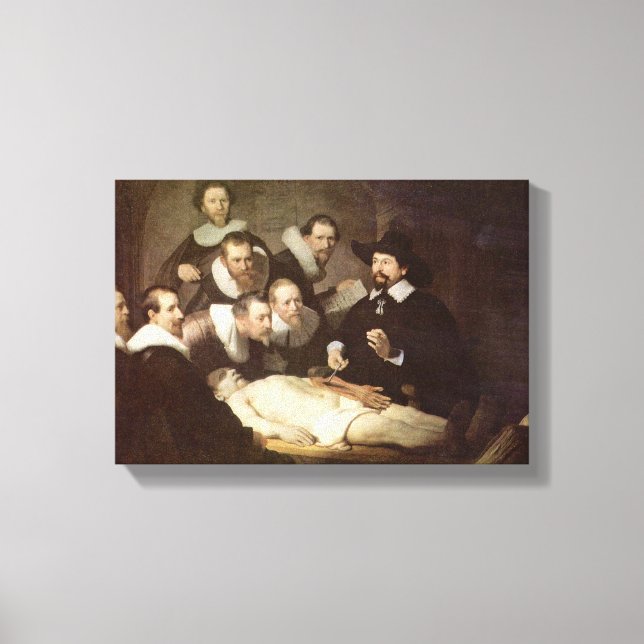 Rembrandt van Rijn - The Anatomy Lesson Canvas Print (Front)