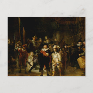 REMBRANDT VAN RIJN- The Nightwatch 1642 Postcard
