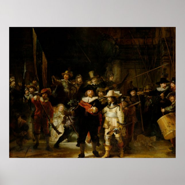 REMBRANDT VAN RIJN- The Nightwatch 1642 Poster (Front)