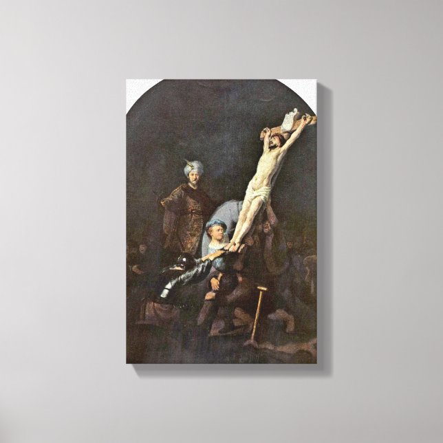 Rembrandt van Rijn - The Raising of the Cross Canvas Print (Front)