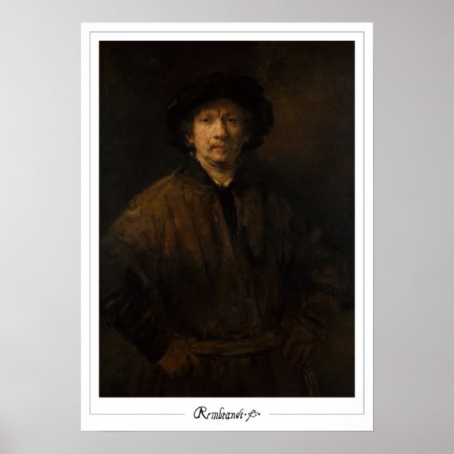 Rembrandt van Rijn Zedign Art Poster #680 (Front)